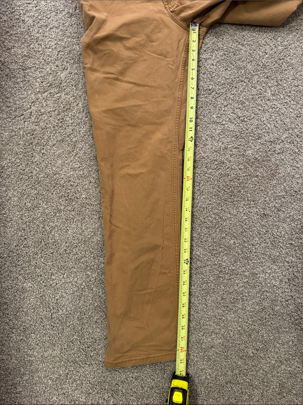 Carhartt Tan Hickory Relaxed Fit Slim Work Pants - Picture 10 of 12